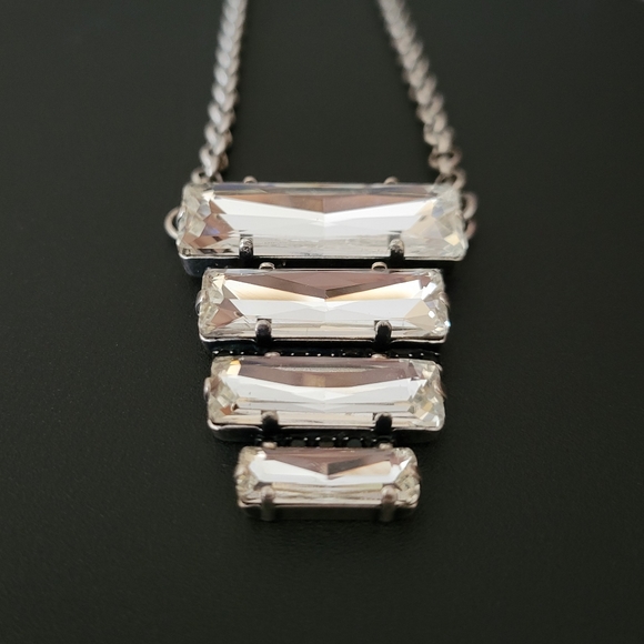 Aurora Crystal Pendant Necklace in Antique Silver - Picture 7 of 11